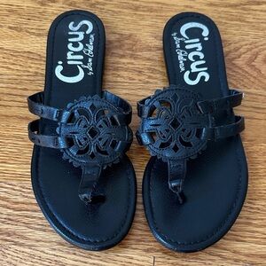 Circus by Sam Edelman Black Leather Sandals